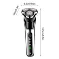 thumbnail image 3 of Afeitadora eléctrica para hombre 2024 | Maquinilla de afeitar recargable en seco y húmedo | Pantalla LED | 3 cabezas flotantes | Carga USB | Resistente al agua IPX7 | Cara y cuello | Cuchillas de, 3 of 8
