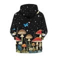 thumbnail image 2 of chaqlin Blue Butterfly Hoodies for Girls 14-16 Black Full-Zip Sweatshirts Kids Long Sleeve Hooded Jacket Casual Outerwear with Pocket Fall Winter Clothes, 2 of 5