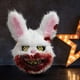 thumbnail image 2 of Creepy Rabbit Bloody Killer Bunny Halloween Decoración Scary Mask - Máscara de conejo, Bloody Plush Head Mask, Halloween Christmas Cosplay Costume Props Halloween Party JAMW Sencillez, 2 of 5