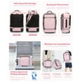 thumbnail image 6 of Hynes Eagle 22-inch Rolling Backpack Convertible Carry On Luggage with 4-Piece Packing Cubes, Pink & Black, 6 of 10