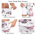 thumbnail image 5 of joogoo Men's Eiffel Tower Butterflies Swim Trunks with Liner Pocket Beach Shorts X-Large, 5 of 9