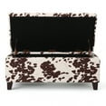 thumbnail image 3 of GDF Studio Delray Contemporary Upholstered Storage Ottoman, Cow Print Velvet, 3 of 6