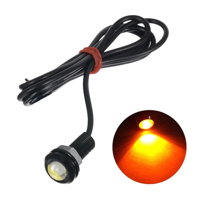 Car Strobe Light 12V LED Light 18mm Car Eagle Eye Waterproof Spare Rversing Parking Camera Signal Car DR Backup Parking Signal ,Powerful Illumination