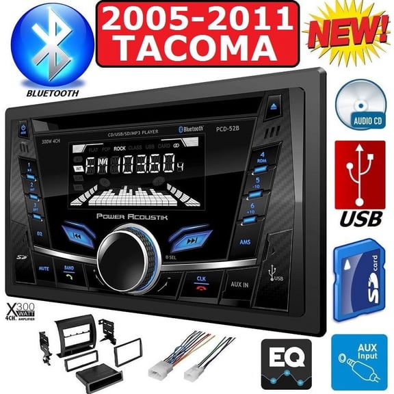 05-11 FOR TOYOTA TACOMA BLUETOOTH CD/MP3/USB/AUX CAR RADIO STEREO PKG WITH EQ