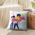 thumbnail image 4 of LALILO Throw Pillow Covers Happy Girl Friends Friendship African Cushion Cover 18" x 18", 2 Pack, 4 of 6