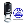 thumbnail image 1 of EXCELLENT Round Self Inking Rubber Stamp Custom Shiny 20mm Mini Stamp Personalized Teachers Stamps, 1 of 1