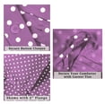 thumbnail image 6 of 600 Thread Count Cotton Blend Polka Duvet Set, Full/ Queen, Lilac, 6 of 7