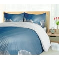 thumbnail image 5 of Ambesonne Blue White Duvet Cover Sets, Sky Clouds Sun Rays, 2-King, Blue White, 5 of 7