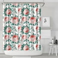 thumbnail image 2 of Autumn Floral and Butterfly Bathroom Curtain 72x84, Rustic Botanical Garden Style, Quick-Dry Polyester with Hooks, 2 of 5