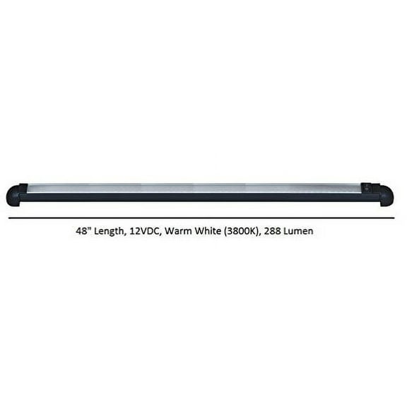 LED Bar Light - 48" Pivoting, Waterproof, Indoor/Outdoor Lamp, 12 VDC LED Lamp - RV, Truck, Auto, Aircraft, Shop Light, 48" Length, On/Off Rocker Switch