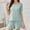 Green(New), variant on PNTUTB Women's Summer Casual Homewear Round Neck Pocket Short Sleeve Top and Shorts Solid Color Pajama Set