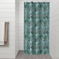 thumbnail image 2 of Green Butterfly Pattern Shower Curtain 36"x72" ,Bathroom Decorative Shower Curtains Set with 12 Hooks,Modern Waterproof Washable Shower Curtain, 2 of 6