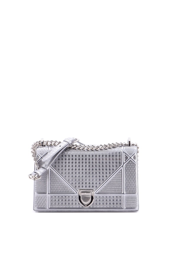 Pre-Owned Dior Diorama Flap Bag Cannage Embossed Calfskin Small By Rebag