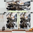 thumbnail image 3 of LALILO Kitchen Curtains and Valances Set of 3 36" Modern Window Treatment Tiers for Window Decor, 3 of 5