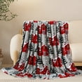 thumbnail image 6 of CASAFUN Elegant Comfort Velvet Touch Ultra Plush Christmas Holiday Printed Fleece Throw Blanket for Sofa Bedroom, 6 of 6