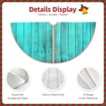 thumbnail image 3 of Daiia Turquoise Wooden2 Drawing Merry Christmas Tree Skirt , Xmas Large Lace-up Tree Skirt, Santa Snowflakes Rustic Home Decorations New Year Party Farmhouse Decor-30", 3 of 6