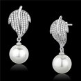thumbnail image 1 of Femmes Rhodium 925 Boucles d'Oreilles en Argent Sterling avec Synthétique en Blanc, 1 of 1