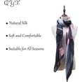 thumbnail image 2 of CAILDANL Women's Fashion 100% Mulberry Silk Large Scarf-Elegant Lightweight Satin Flowers & Birds Printed Shawls & Wraps for Lady, 2 of 6