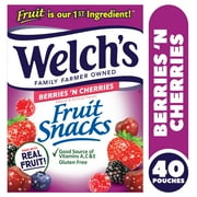 Welchs Fruit Snacks, Berries N Cherries, 0.8 oz, 40 Count