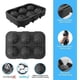 thumbnail image 2 of Silicone Ice Cube Tray Round Ice Cube Mold Sphere Ice Ball Maker (6 Round Ice Balls Black), 2 of 5