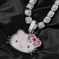 thumbnail image 1 of Collar con colgante de Hello Kitty Y2K de Sanrios, joyería de anime de circonita cúbica brillante estilo Kawaii, regalo lujoso de cumpleaños para festivales y festivales, 1 of 5
