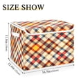 thumbnail image 3 of Ryvnso Red Artistic Checkered Pattern Large Lidded Foldable Storage Baskets Cubes Boxes Lids Bin for Home, 3 of 7
