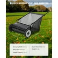 thumbnail image 6 of Studyset Push Lawn Sweeper, 26-Inch with 4 High-Speed Brushes, Heavy-Duty Steel Frame & Large 7 Cu. Ft Hopper Bag,Height Adjustable Silent Push Along for  Yard and Leaf Cleanup, 6 of 7