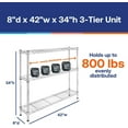 thumbnail image 2 of Shelving Inc. Chrome Wire Shelving with Shelves, Weight Capacity  Per Shelf, 2 of 7