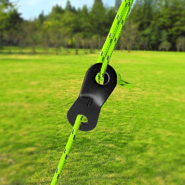 Tensor De Cuerda De 20 Piezas, Ajustador De Cable Resistente Al Deslizamiento De Aleación De Aluminio Con Agujeros Dobles, Ajuste Conveniente Y Fácil Para Acampar Y Hacer