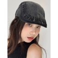thumbnail image 1 of CoCozhu Bérets de Cowboy Lavés pour Hommes Rétro Compatibles Metro - Chapeau à la Mode avec Circonférence de Tête Réglable, 1 of 9