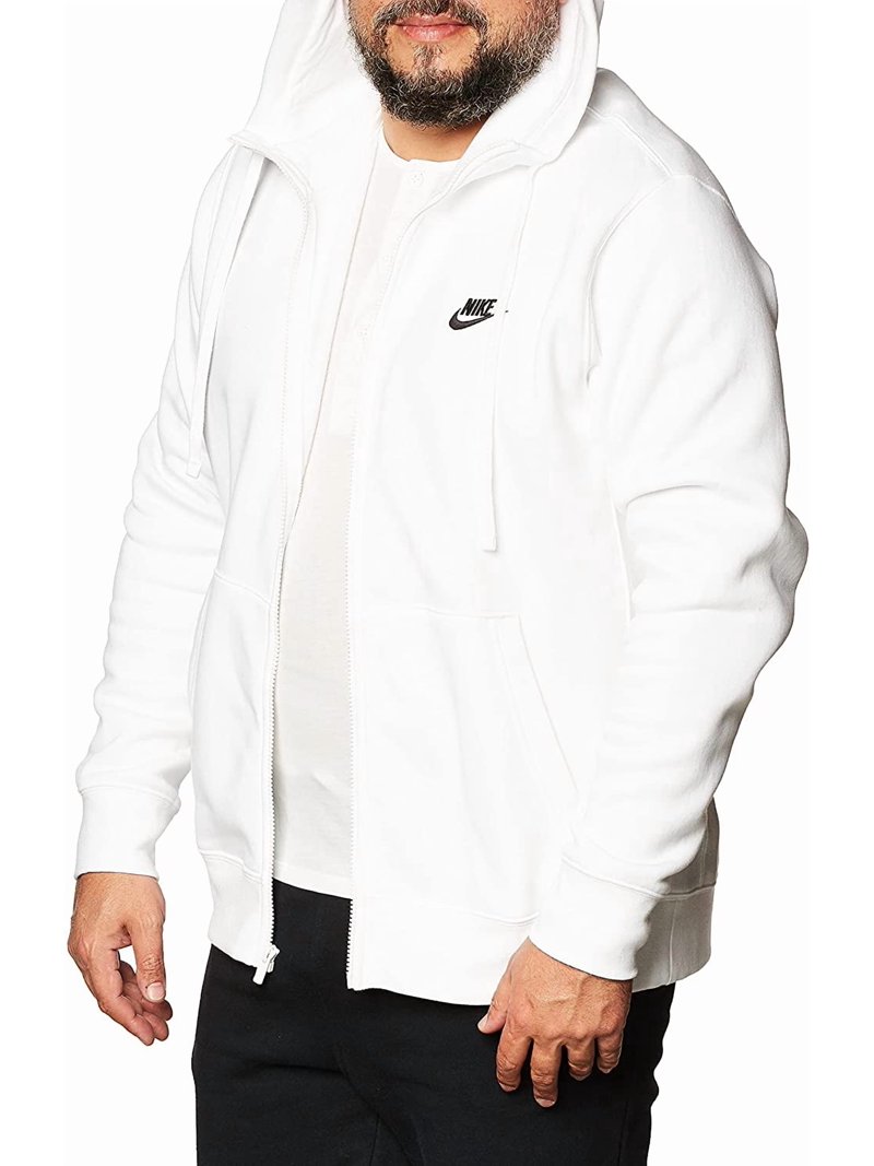 Nike Sportswear Club Fleece Men's Full-Zip Hoodie Color: White