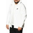 thumbnail image 5 of Men's Nike Sportswear White/Black Club Fleece Full-Zip Hoodie (BV2645 100) - 2XL, 5 of 7