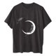 thumbnail image 5 of Blusa de manga corta con estampado de luna y sol de calavera con mangas caídas vintage para mujer Pompotops hfajkhk124889, 5 of 9