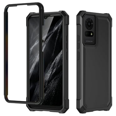 TJS for TCL 50 LE (T510SPP) / TCL K24 (T434D) / K23 Phone Case, Full Body Protective Heavy Duty Hybrid Bumper Cover (Black)