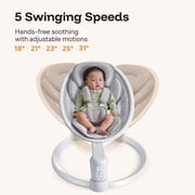 HARPPA Baby Swing for Newborns with Remote Control, 5 Sway Speed, Gray