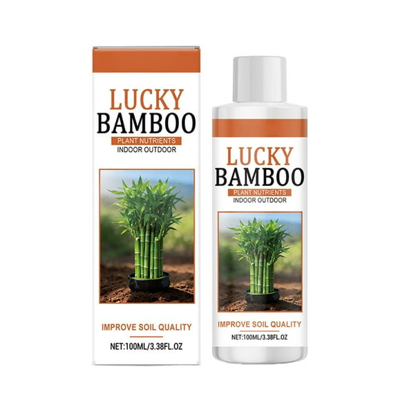 Lucky Bamboo Plant Nutrients Liquid Fertilizer for Indoor and Outdoor Use, Promotes Growth and Healthy Roots