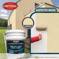 thumbnail image 2 of Cretosil Pintura Vinil Acrílica Mate Interior/Exterior 19 Litros (Color Arena), 2 of 5