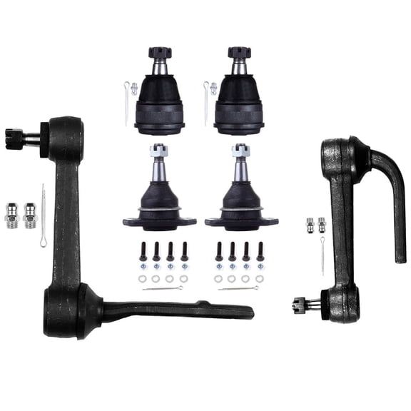 SCITOO 6pcs Suspension Kit 2 Front Steering Idler Arm 2 Front Upper 2 Front Lower Ball Joints Compatible fit 1990-2005 for Chevrolet Astro/ for GMC Safari 2WD ONLY