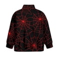 thumbnail image 5 of Uorisanigo Girls Oversized Sweatshirts Red Cobweb Half Zip Pullover Sweatshirt for Teen Girl Lightweight Long Sleeve Pullover Top Quarter Zip Hoodies No Hood Fall Winter Clothes, 5 of 7