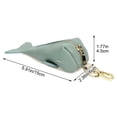thumbnail image 3 of Vjnyvs Leather Coin Purse Mini Zipper Change Purse Keychain Cute Whale Key Ring Coin Holder Wallet For Headset Lipstick Jewelry, 3 of 7