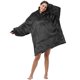 thumbnail image 2 of Manta de sudadera con capucha de gran tamaño sudadera cómoda sherpa gigante mantas portátiles regalo para adultos hombres adolescentes adolescentes esposa negro negro Tirrinia Ver descripción, 2 of 2