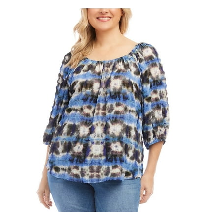 Karen Kane Plus Size Printed Peasant Top
