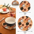 thumbnail image 3 of SKYSONIC Autumn Pumpkins Pot Holders Trivets, 2 Pcs Heat Resistant Trivets,Cute Dot Retro Cotton Thread Weave Mats for Hot Pads Pans Pot Bowl Teapot for Kitchen Decor, 3 of 7