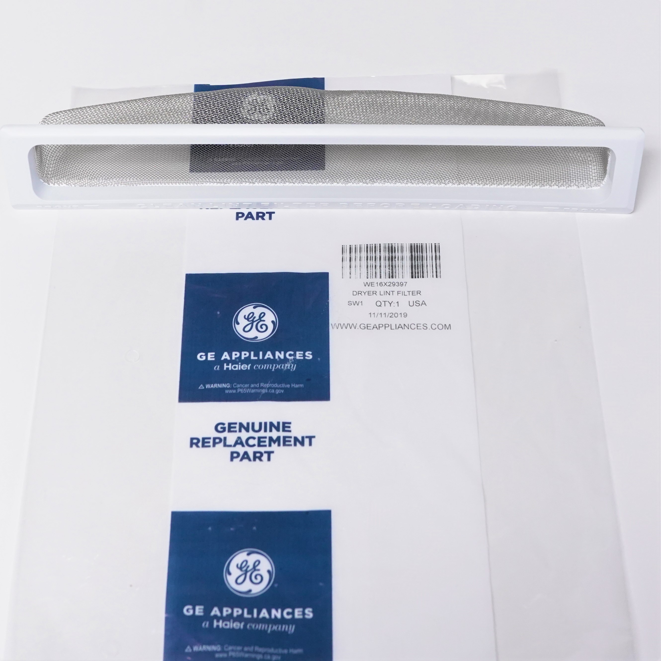we16x29397 ge dryer lint filter