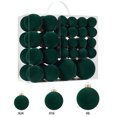 thumbnail image 7 of Bwiyojiz Christmas Decor Count 46pcs Velvet Balls Flocked Tree Ornaments Plastic Xmas Decorative Hanging Decoration, Home Gifts, Green, 7 of 7