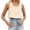 a-Beige83, variant on Womens Solid Color U Neck Sleeveless Crop Top Loose Fit Casual Summer Tank Top For Daily Beach Party Wear White XL
