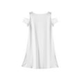 thumbnail image 6 of XADYUY Girls Dresses Size 10-12 Casual A-Line Sleeveless T-Shirt Dress for School Solid Color Holiday Crew Neck Swing kids sundresses girls 4-16,White 9-10 Years, 6 of 6