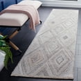 thumbnail image 2 of SAFAVIEH Metro Bronte Diamond Runner Rug, Grey/Light Brown, 2'3" x 9', 2 of 8