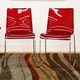 thumbnail image 1 of Chaise de Salle à Manger d'Accent Lino en Rouge (Lot de 2), 1 of 1