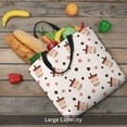 thumbnail image 4 of KLL Milk Tea4 Pattern Aesthetic Tote Bag for Women Beach Bag Shopping Bags Shoulder Bag Reusable Grocery Bags, 4 of 5